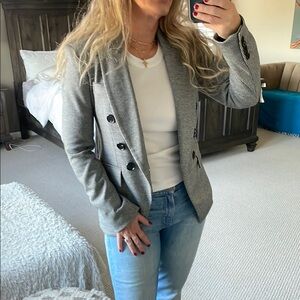 Gray Buttoned Women's Blazer